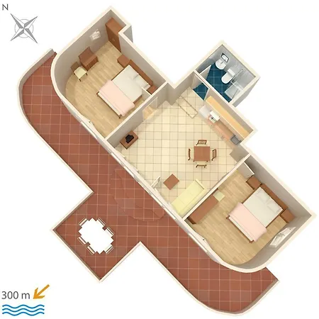 With A Parking Space Punat, Krk - 5344 Apartman *